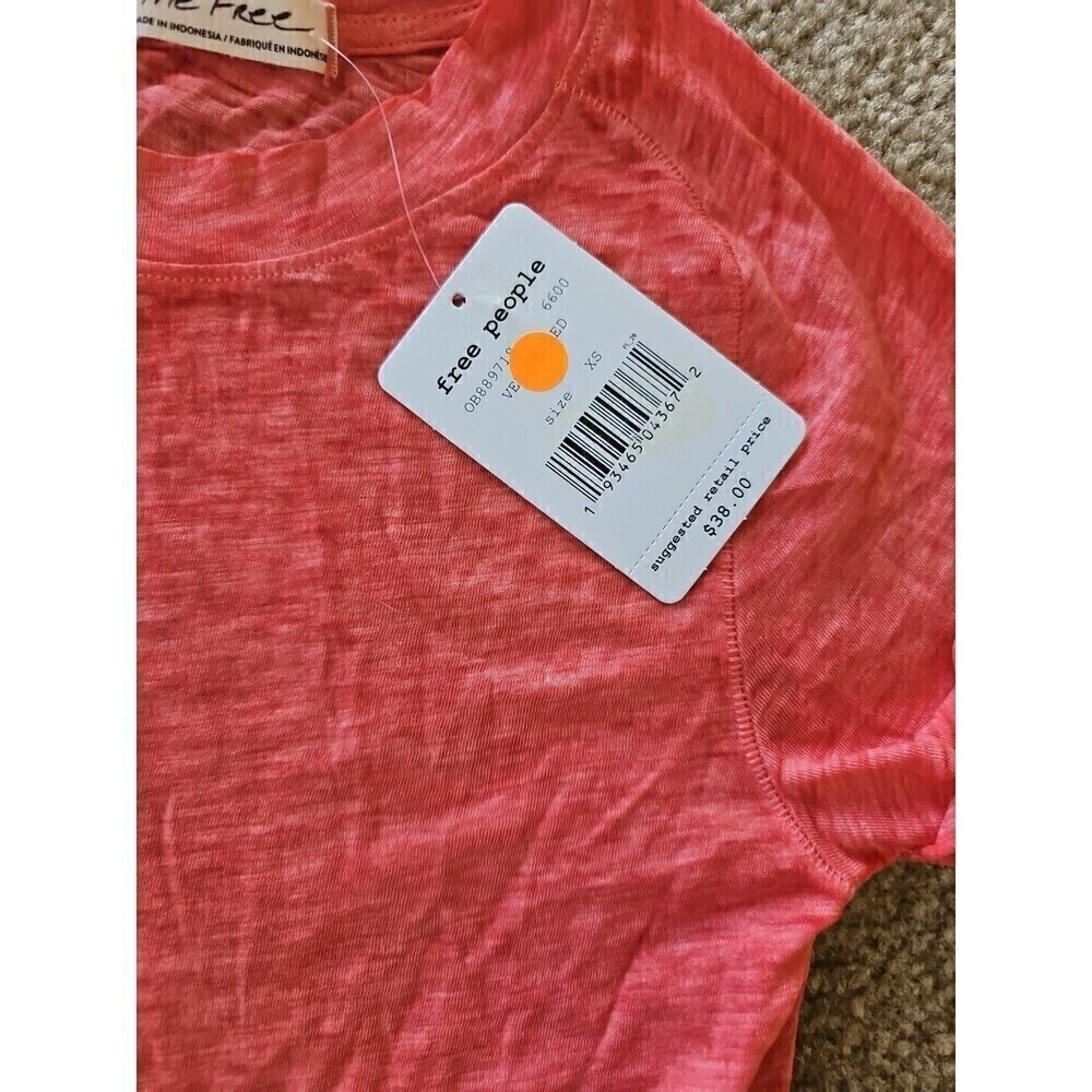 Free People We The Free Night Sky Tee Red Size Extra Small - Picture 3 of 5